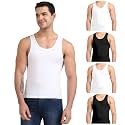 Freecultr Men's Premium Cotton Vest | Lightweight Summer Innerwear Sando &amp; Gym Baniyan | Ultra-Soft Breathable Undershirt -Pack of 5