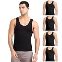 Freecultr Men's Premium Cotton Vest | Lightweight Summer Innerwear Sando &amp; Gym Baniyan | Ultra-Soft Breathable Undershirt -Pack of 5