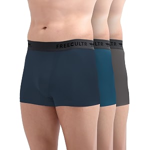 freecultr men39s underwear micromodal airsoft trunk  ultra soft sweat proof non-itch no chafing anti bacterial fabric pack of 3  mens underwear combo pack of 3