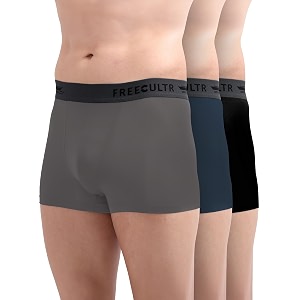 freecultr men39s underwear micromodal airsoft trunk  ultra soft sweat proof non-itch no chafing anti bacterial fabric pack of 3  mens underwear combo pack of 3