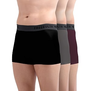 freecultr men39s underwear micromodal airsoft trunk  ultra soft sweat proof non-itch no chafing anti bacterial fabric pack of 3  mens underwear combo pack of 3