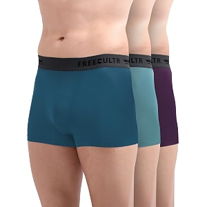 freecultr men39s underwear micromodal airsoft trunk  sweat proof ultra soft anti-bacterial no itch amp no chafing fabric pack of 3  mens underwear combo pack of 3