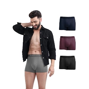 freecultr men39s underwear micromodal airsoft trunk  anti bacterial no itch no chafing sweat proof amp ultra soft fabric pack of 4  mens underwear combo pack of 4