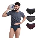 Freecultr Men's Underwear Anti Bacterial Micromodal Airsoft Brief - Non Itch No Chaffing Sweat Proof Pack of 4