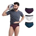 FREECULTR Men's Underwear Anti Bacterial Micromodal Airsoft Brief - Non Itch No Chaffing Sweat Proof Pack of 4