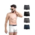 Freecultr Men's Micromodal Airsoft Trunks – Anti-Bacterial, Sweat-Proof, Ultra-Soft, No Itch, No Chafing, Breathable Comfort Men's Underwear Combo Pack of 5