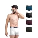 Freecultr Men's Micromodal Airsoft Trunks – Anti-Bacterial, Sweat-Proof, Ultra-Soft, No Itch, No Chafing, Breathable Comfort Men's Underwear Combo Pack of 5