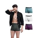 Freecultr Men's Underwear Micromodal Airsoft Trunk – Ultra Soft, Sweat Proof, Anti-Bacterial, No Itch &amp; No Chafing Fabric (Pack of 4) | Mens Underwear Combo Pack of 4