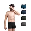 Freecultr Men's Micromodal Airsoft Trunks – Anti-Bacterial, Sweat-Proof, Ultra-Soft, No Itch, No Chafing, Breathable Comfort Men's Underwear Combo Pack of 5