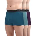 Freecultr Men's Underwear Micromodal Airsoft Trunk – Sweat Proof, Ultra Soft, Anti-Bacterial, No Itch &amp; No Chafing Fabric (Pack of 3) | Mens Underwear Combo Pack of 3