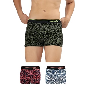 Freecultr Mens Tipline Cotton Trunk Stretch Printed