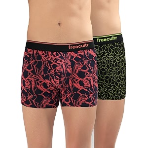 Freecultr Mens Tipline Cotton Trunk Stretch Printed