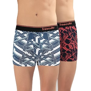 Freecultr Mens Tipline Cotton Trunk Stretch Printed