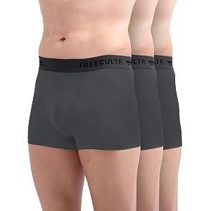 freecultr men39s underwear micromodal airsoft trunk  ultra soft sweat proof non-itch no chafing anti bacterial fabric pack of 3  mens underwear combo pack of 3
