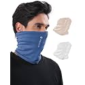 Freecultr Unisex Bamboo Plain Bandana, Anti Microbial Super Soft &amp; Comfort Fit, Breathable Multipurpose Headband, Face Mask for Dust Protection-Pack of 3-100% Try On Guarantee - Made in India