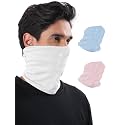 Freecultr Unisex Bamboo Plain Bandana, Anti Microbial Super Soft &amp; Comfort Fit, Breathable Multipurpose Headband, Face Mask for Dust Protection-Pack of 3-100% Try On Guarantee - Made in India