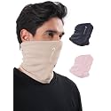 Freecultr Unisex Bamboo Plain Bandana, Anti Microbial Super Soft &amp; Comfort Fit, Breathable Multipurpose Headband, Face Mask for Dust Protection-Pack of 3-100% Try On Guarantee - Made in India