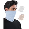 Freecultr Unisex Bamboo Plain Bandana, Anti Microbial Super Soft &amp; Comfort Fit, Breathable Multipurpose Headband, Face Mask for Dust Protection-Pack of 3-100% Try On Guarantee - Made in India