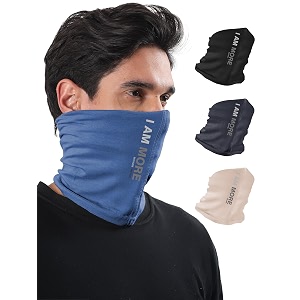 freecultr unisex bamboo bandana anti microbial super soft amp comfort fit breathable multipurpose headband - printed pack of 4-beach sandblackcharcoalpilot blue