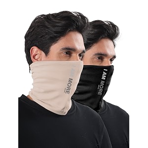freecultr unisex bamboo bandana anti microbial super soft amp comfort fit breathable multipurpose headband face mask for dust protection and sun - printed pack of 2-beach sandblack