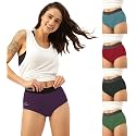 FREECULTR Women Cotton Blend Boxer Brief (Martini Blue, Sassy Red, Seaweed Green, Trippy Voilet, Turtle Green_X-Large)