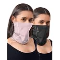 Freecultr Women Bamboo Plain Bandana, Anti Microbial Super Soft &amp; Comfort Fit, Breathable Multipurpose Headband, Face Mask for Dust Protection -100% Try On Guarantee - Made in India