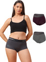 FREECULTR Women Hipster Grey, Grey, Light Blue Panty