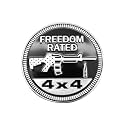 GLSOWEE Freedom Badge Rated Car Emblem, 4 x 4 3D Metal Stickers