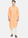 Freehand Solid Pure Cotton Asymmetric Kurta for