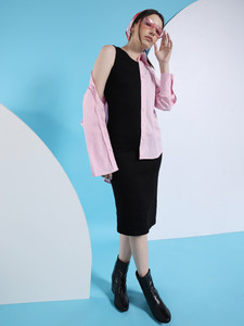 freehand by the indian garage co women solid casual pink shirt