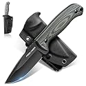 Freelander Fixed Blade Knife with Kydex Sheath, D2 Steel Survival Knife