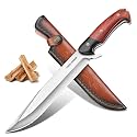Freelander Hunting Knife with Leather Sheath, Full Tang Fixed Blade Knife