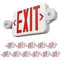 Freelicht 12 Pack Red Commercial Exit Signs with Emergency Light