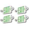 Freelicht 4 Pack Green Commercial Exit Signs with Emergency Light