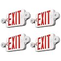 Freelicht 4 Pack Red Commercial Exit Signs with Emergency Light