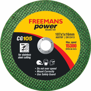 freemans cg-105 power cut off wheels 4-inch green -set of 50 pieces metal cutter