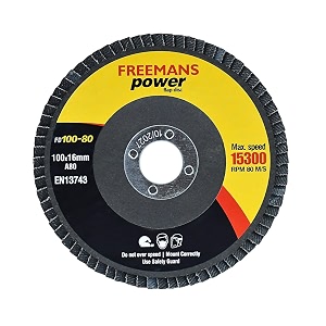 freemans flap discs 100-80 grit a80 set of 20pcs