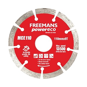 freemans mce110 power eco diamond cutting blade - 4 inch110mm x 9t for marble stone concrete cutting pack of 1 cutting wheel