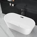 GarveeLife Freestanding Bathtubs 67 Inch Acrylic Free Standing Bathtub with Integrated Overflow, Deep Soaking Comfort, Modern Spa Retreat, Easy Setup for New Builds &amp; Remodels