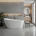 GarveeLife Freestanding Bathtubs 67 Inch Acrylic Free Standing Tub, Integrated Overflow Design, Luxury Freestanding Bathtub for Contemporary Home Spa