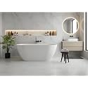 GarveeLife Freestanding Bathtubs 67 Inch Acrylic Soaking Tub, Modern Free Standing Bathtub with Integrated Overflow, Deep Ergonomic Design for Spa-Like Relaxation