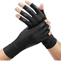 FREETOO Copper Compression Gloves Women Men, Fingerless Arthritis Gloves
