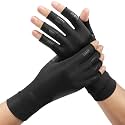 FREETOO Copper Compression Gloves Women Men, Fingerless Arthritis Gloves