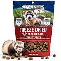 Freeze Dried Small Pet Treats - Resealable Bag of Treats for Ferrets - Ferret Snacks - Single Ingredient Ferret Food With No Preservatives Or Fillers- Small Animals Treats (1oz, Beef Heart)