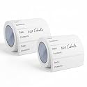 Freezer Labels with Date &amp; Contents, 1000 Count, 2 Rolls, 1 x 3 in