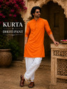 FRELURO Men Kurta Dhoti Set