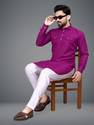 FRELURO Men Cotton Blend Kurta Pyjama Set