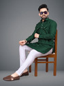 FRELURO Men Cotton Blend Kurta Pyjama Set