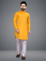 FRELURO Men Cotton Blend Kurta Pyjama Set