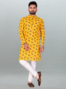 FRELURO Men Printed Straight Kurta